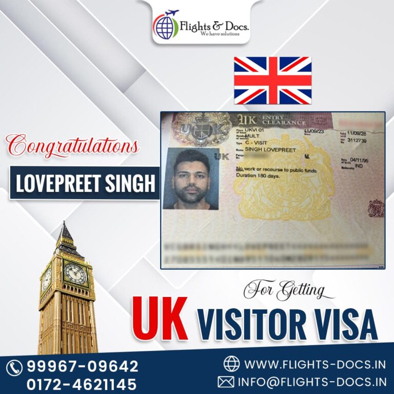 Mr. Lovepreet Singh UK Visitor Visa